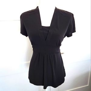 * Style & Co Fit and Flare Tie Waist Top